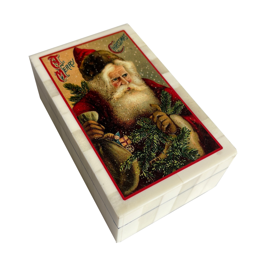 Christmas Decor Christmas Victorian Santa “A Merry Christmas” Decorative Trinket Box, 5-1/4″ Christmas Decor Christmas Victorian Santa “A Merry Christmas” Decorative Trinket Box, 5-1/4″
