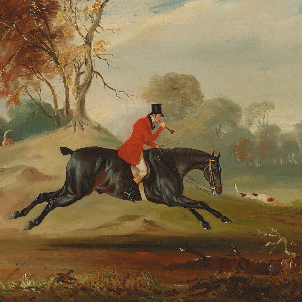 Lodge & Equestrian Decor Decorative Tray Fox Hunter and Hounds Wood and Glass Tray ...