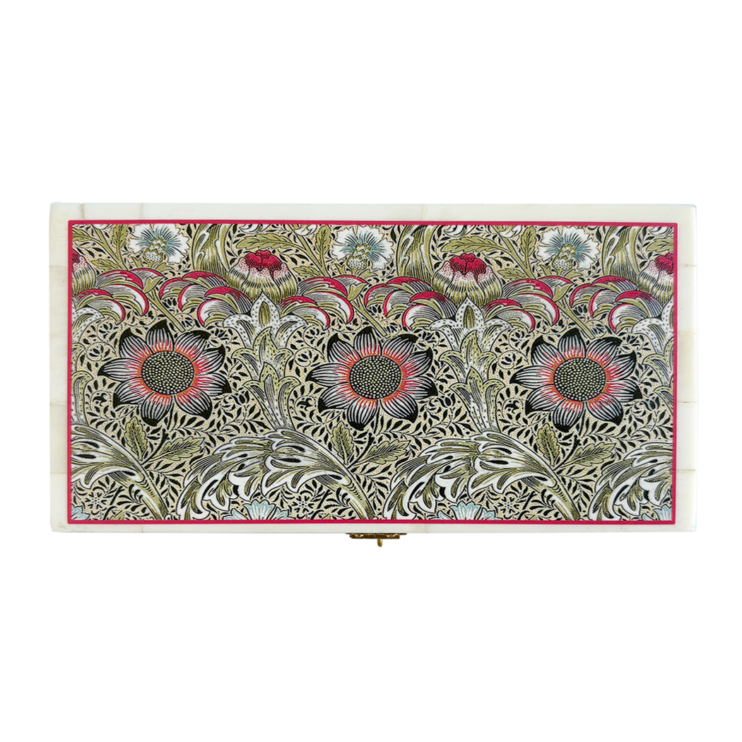 Decorative Boxes Decorative Boxes 6-1/4″ William Morris Corncockle Printed Tri ...