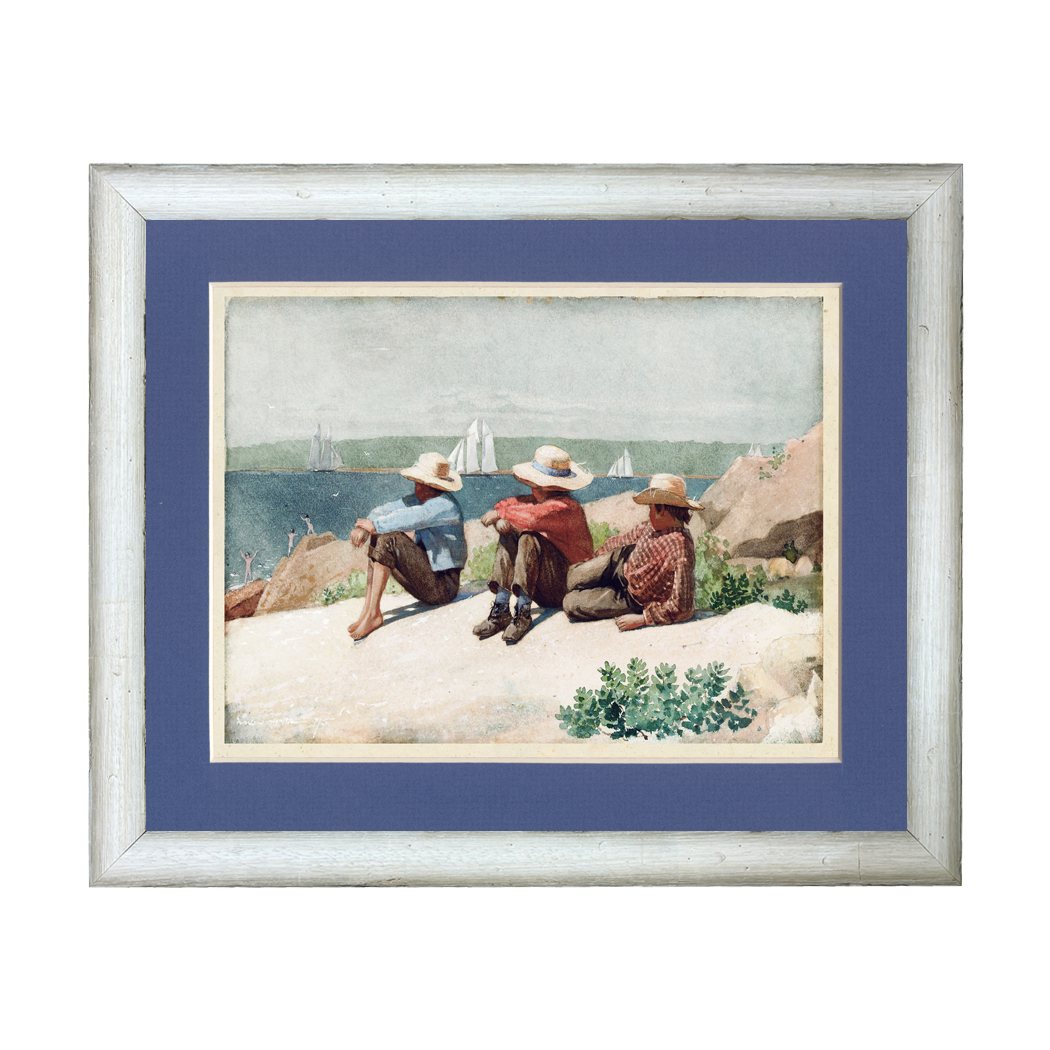 Nautical Nautical Watching Ships, Gloucester by Winslow Homer Framed ... Nautical Nautical Watching Ships, Gloucester by Winslow Homer Framed ...