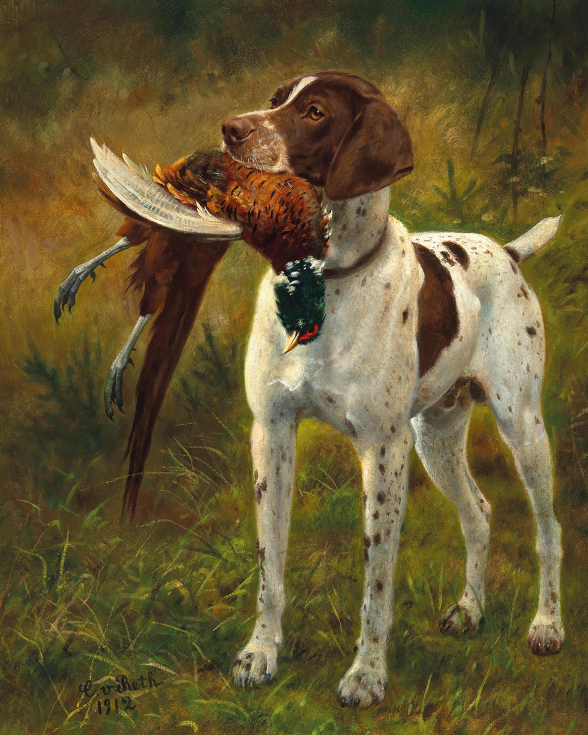 Dogs/Cats Cabin/Lodge English Pointer with Pheasant ... Dogs/Cats Cabin/Lodge English Pointer with Pheasant ...