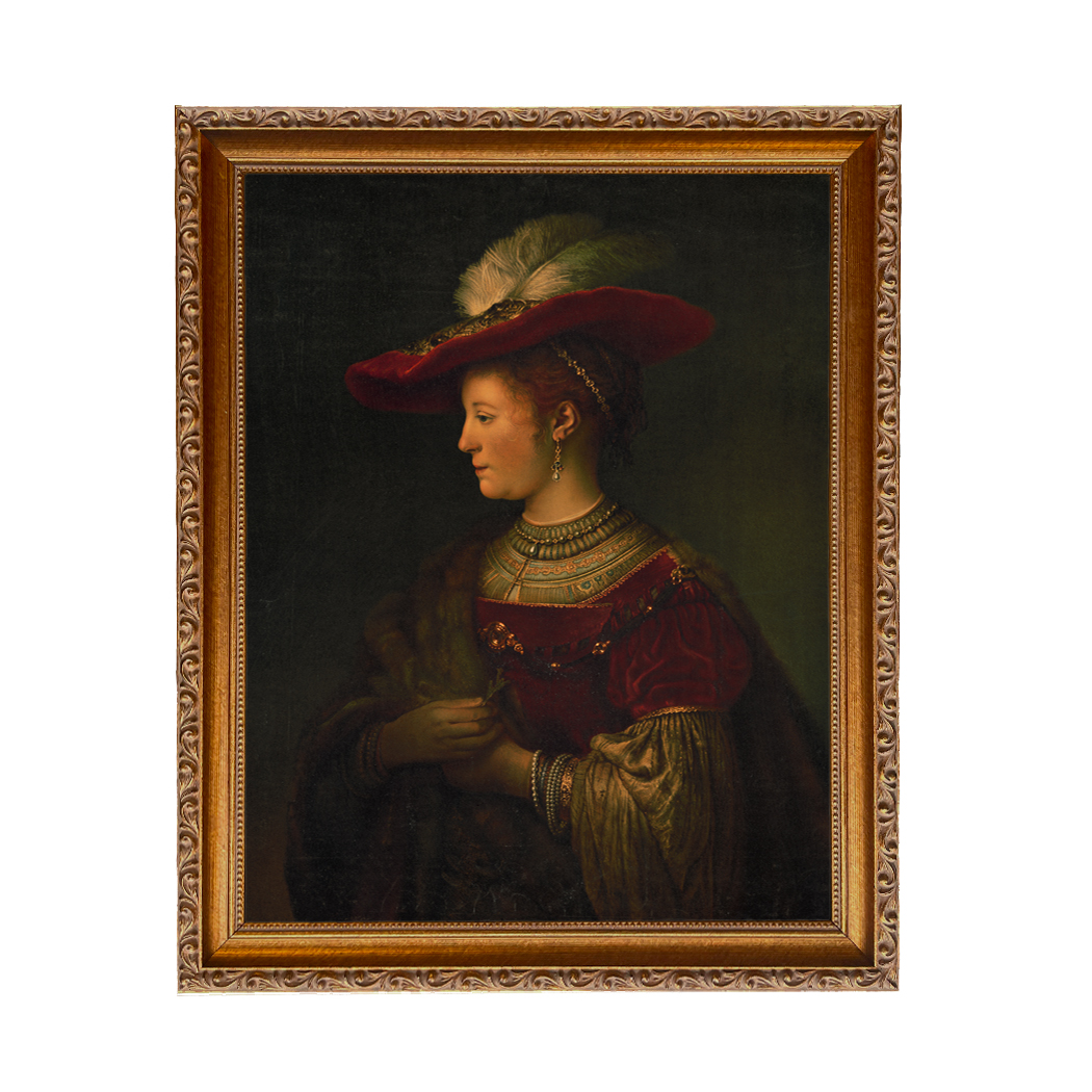 Painting Prints on Canvas Portrait Saskia van Uylenburgh by Rembrandt Harmenszoon van ...