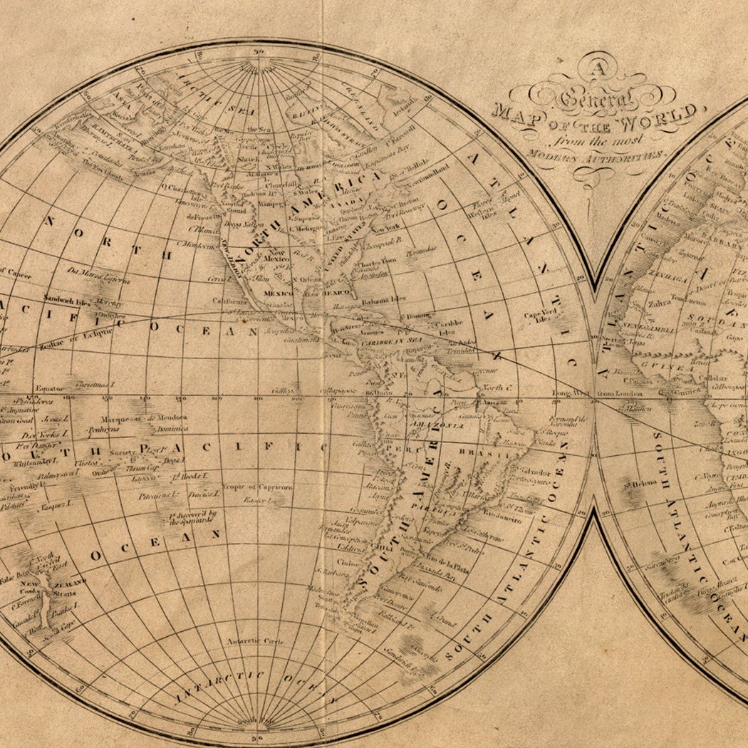 Nautical Early American Framed Old World Map Print Nautical Early American Framed Old World Map Print