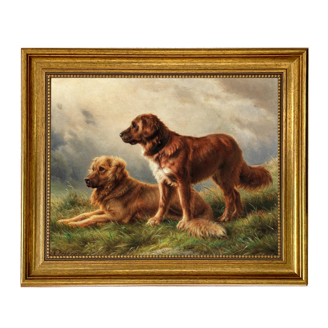 Cabin/Lodge Dogs Watchful Dogs by Johannes Christian Deiker ...
