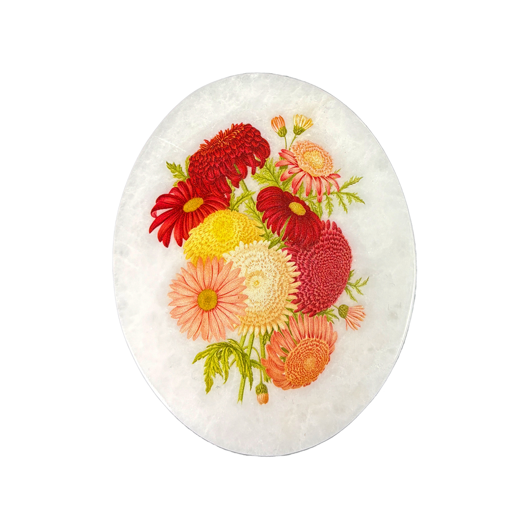 Decorative Boxes Botanical/Zoological 4″ Chrysanthemum White Oval Soapstone Decorative Box Decorative Boxes Botanical/Zoological 4″ Chrysanthemum White Oval Soapstone Decorative Box