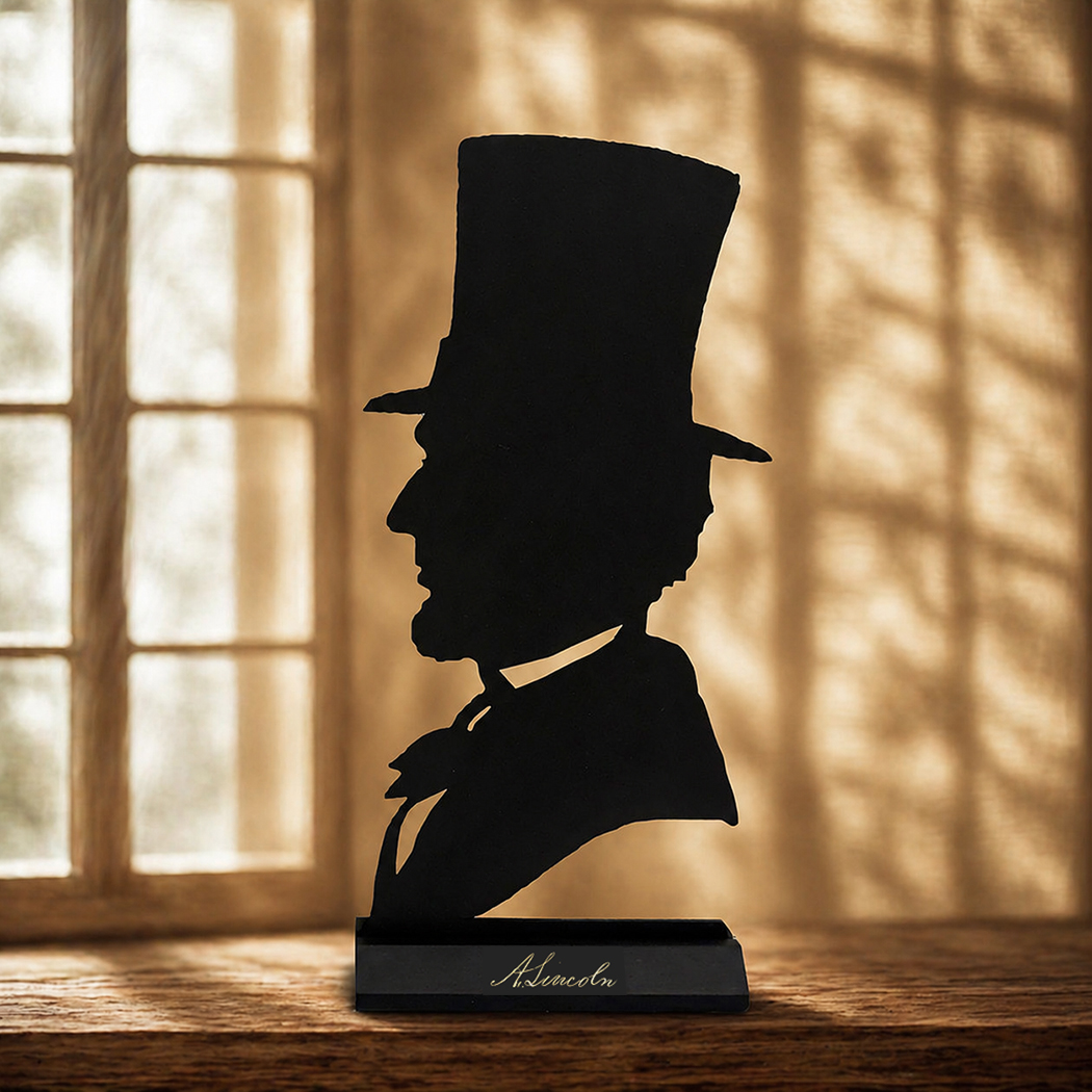 Wooden Silhouettes Revolutionary/Civil War Abraham Lincoln Bust Tabletop Wood Silhouette ...