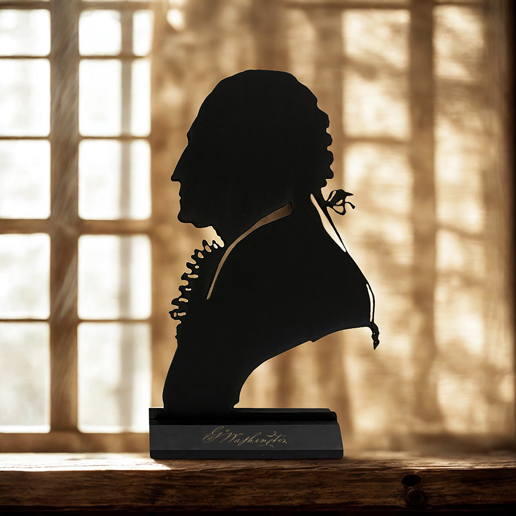 Wooden Silhouettes Revolutionary/Civil War George Washington Bust Tabletop Wood Silhouette ...