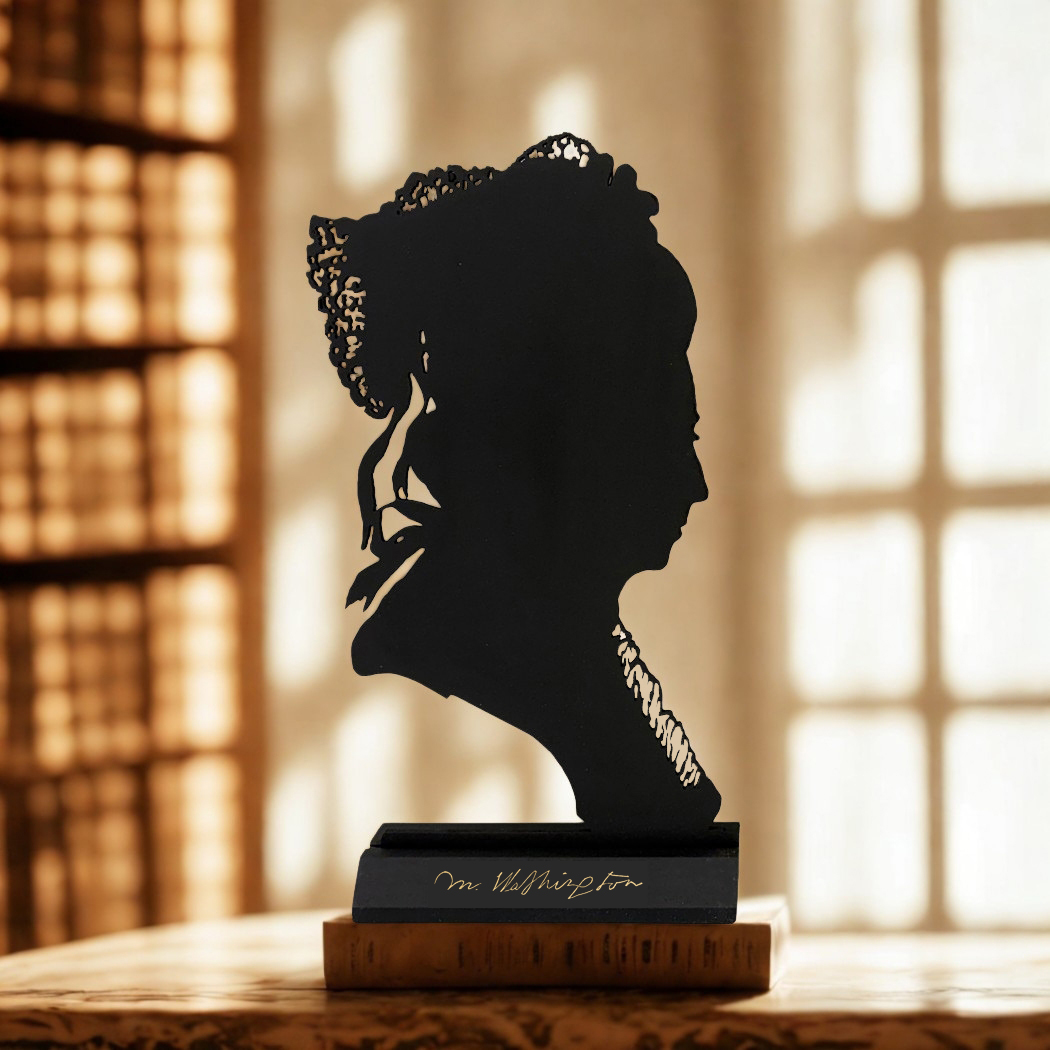 Wooden Silhouettes Revolutionary/Civil War Martha Washington Bust Tabletop Wood Silhouette ...