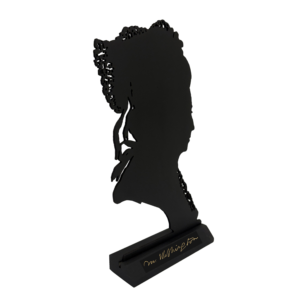 Wooden Silhouettes Revolutionary/Civil War Martha Washington Bust Tabletop Wood Silhouette Wooden Silhouettes Revolutionary/Civil War Martha Washington Bust Tabletop Wood Silhouette