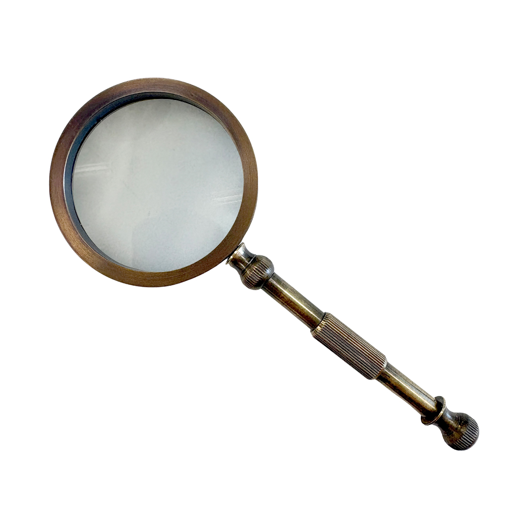Letter Openers/Magnifiers Writing 5-1/2″ Small Antiqued Brass Magnifying Glass ...