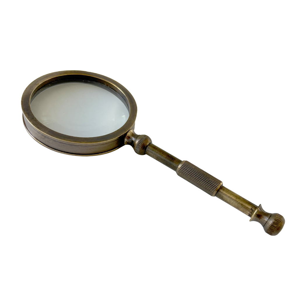 Letter Openers/Magnifiers Writing 5-1/2″ Small Antiqued Brass Magnifying Glass ...