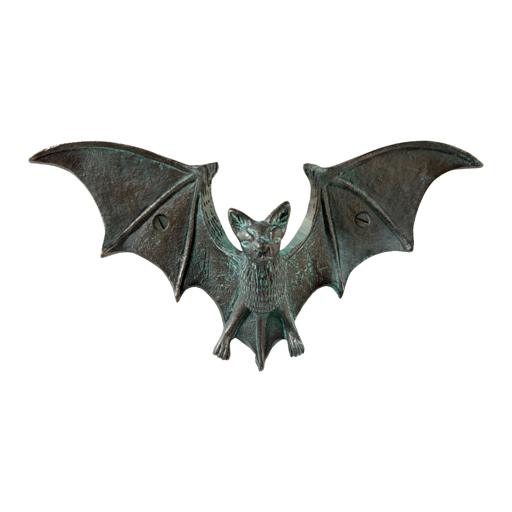Halloween Decor Halloween 10-1/2″ Cast Iron Bat Wall Hook, Verdigris P ...