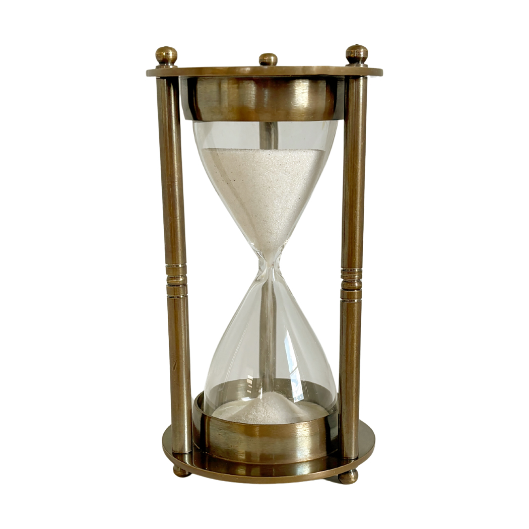 Instruments Nautical 4-1/4″ Small Antiqued Brass Sand Timer ...